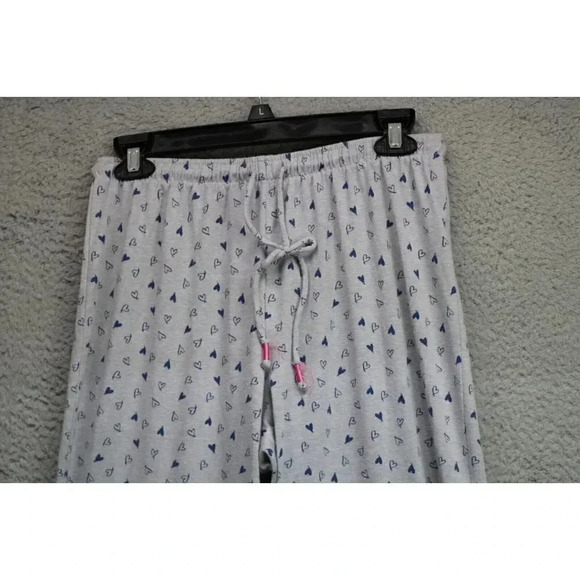 Cuddl Duds Women's Pajama Set-Size Small-Hearts-Cropped-Drawstring - Picture 8 of 10